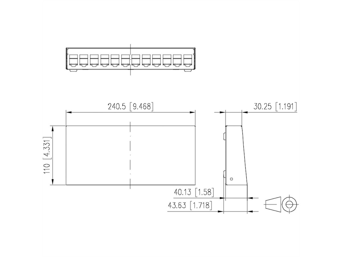 METZ CONNECT Aufputzgehäuse für 12 E-DAT Module