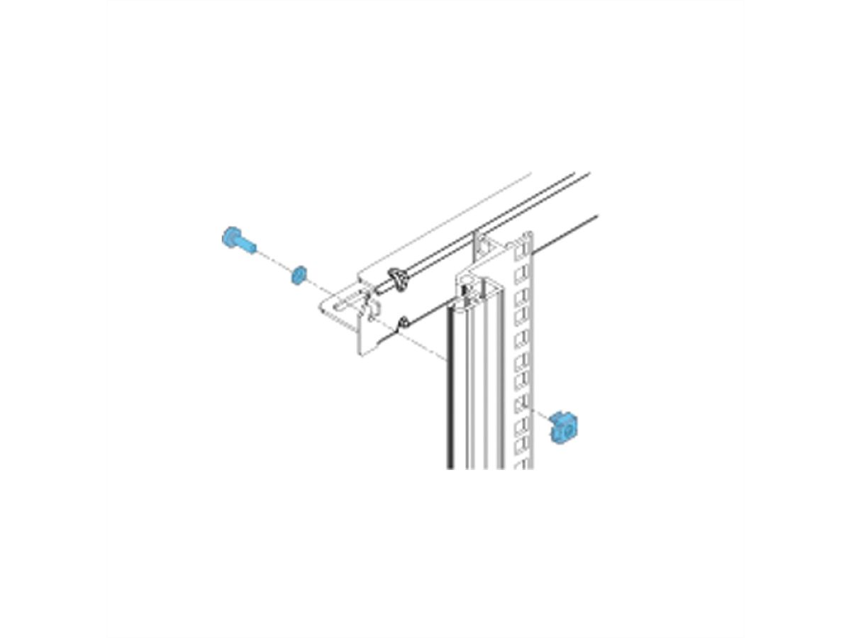 SCHROFF 19" Assembly Kit, 4 x Screw M5x12, Earthing Nut M5 for Slide Rails