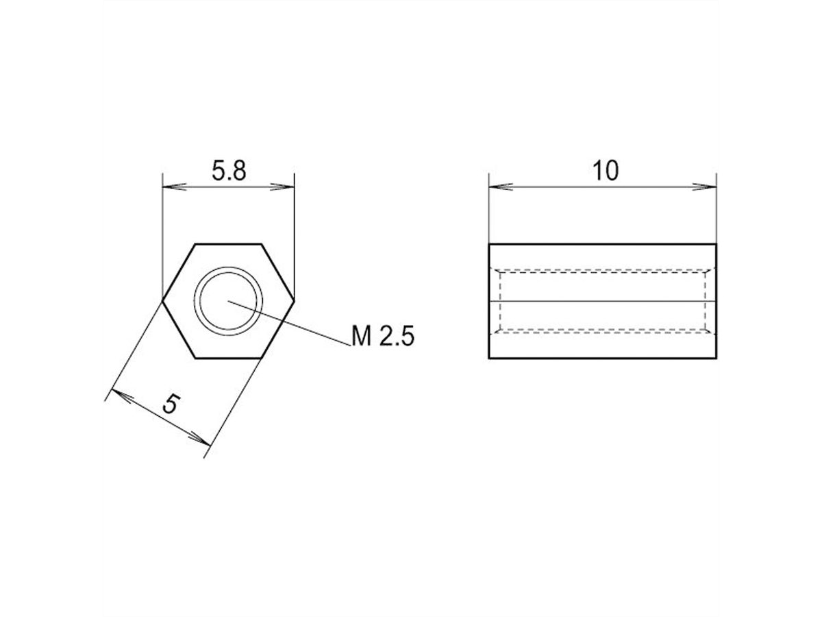 SCHROFF Spacer to Mount PMC and FMC Mezzanine Boards
