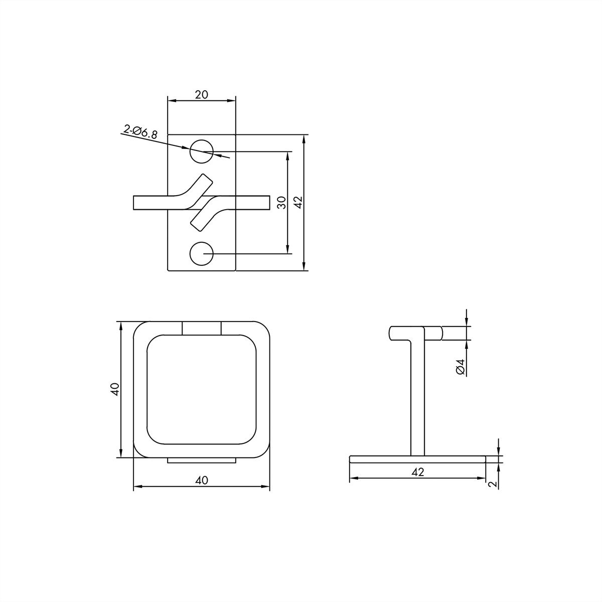 19" Cable Manager, 40x40mm, metal, Mounting central, cable entry central