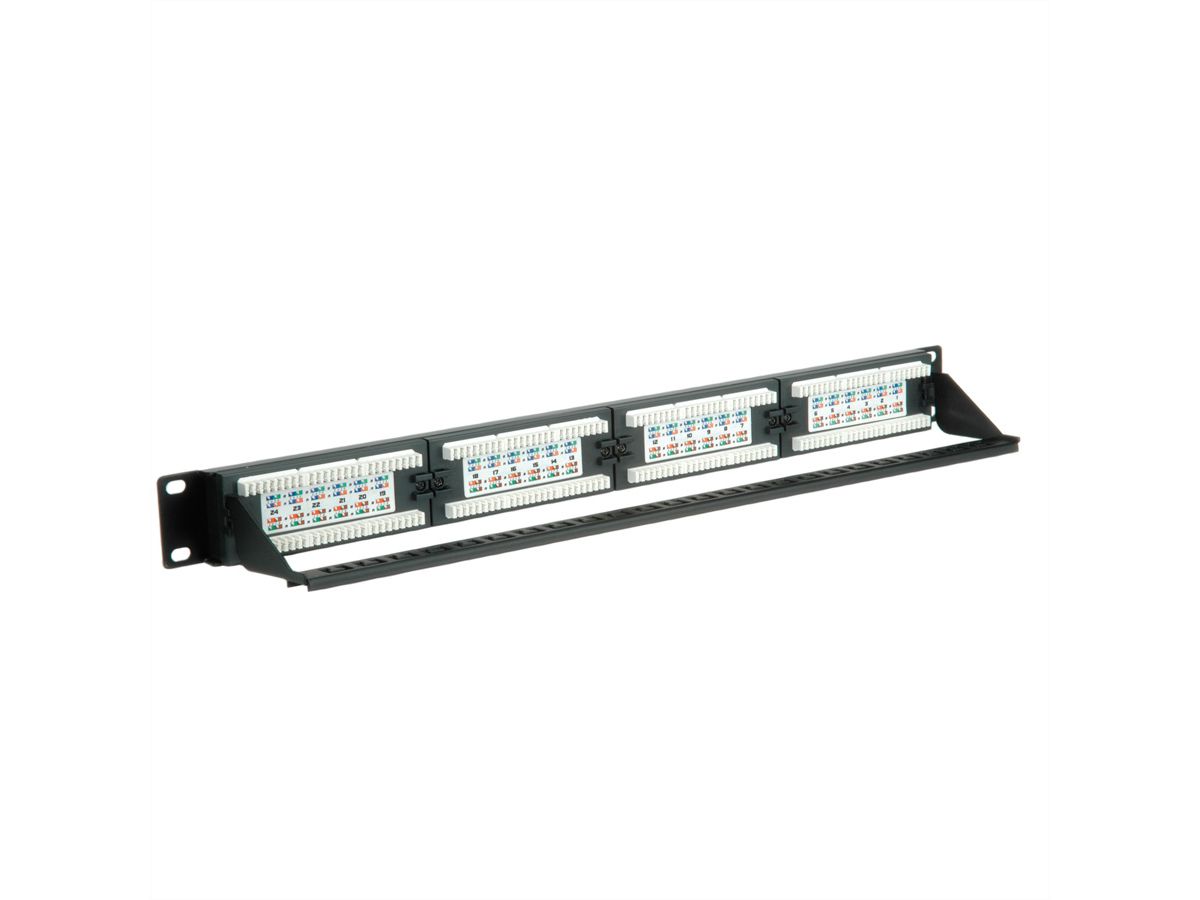 VALUE Cat.6a 19" Patchpanel, 24 Ports, UTP, zwart