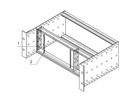 SCHROFF EuropacPRO EMC afschermingsset, Front naar zijpaneel, Roestvrij staal, verzonken, 3 HE, EMC-DRAAGRAIL 3HE
