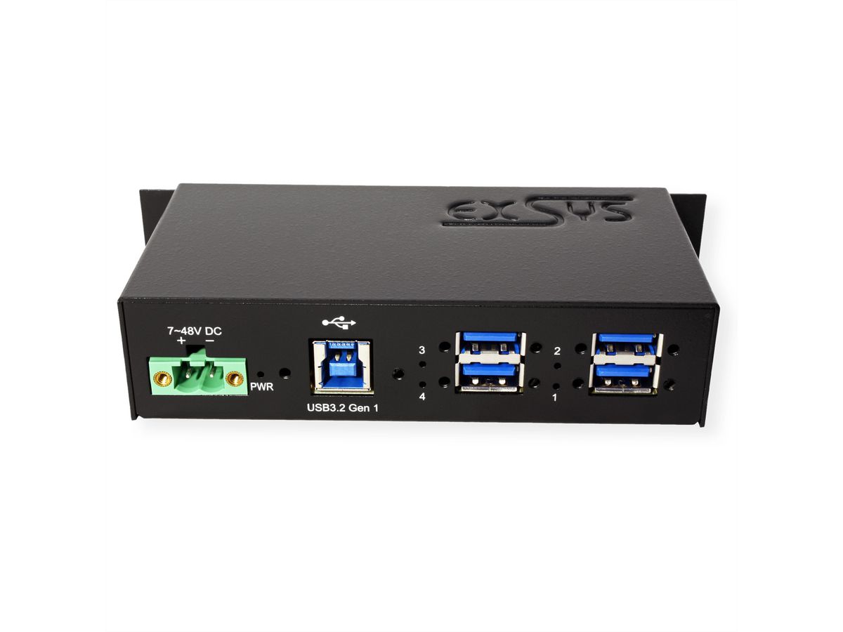 EXSYS EX-1185HMVS-2 4-poorts metalen USB 3.2 Gen1 met 15KV ESD-overspanningsbeveiliging