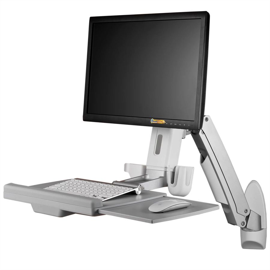 SCHROFF Adjustable Monitor Arm with Keyboard Tray, max. 8 kg