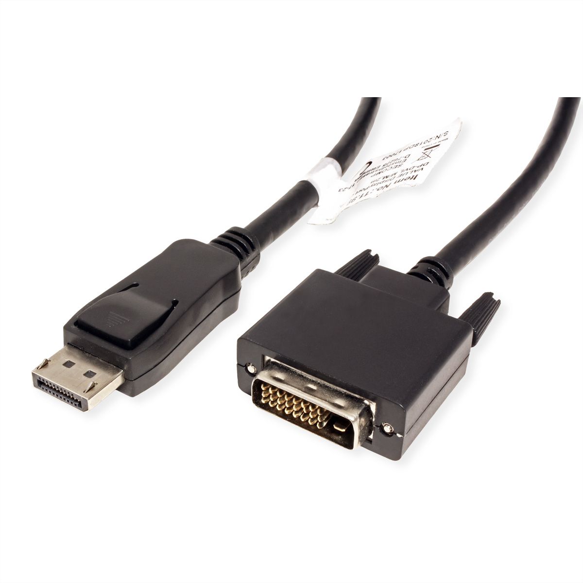 VALUE DisplayPort Kabel DP Male - DVI-D Male, zwart, 1 m