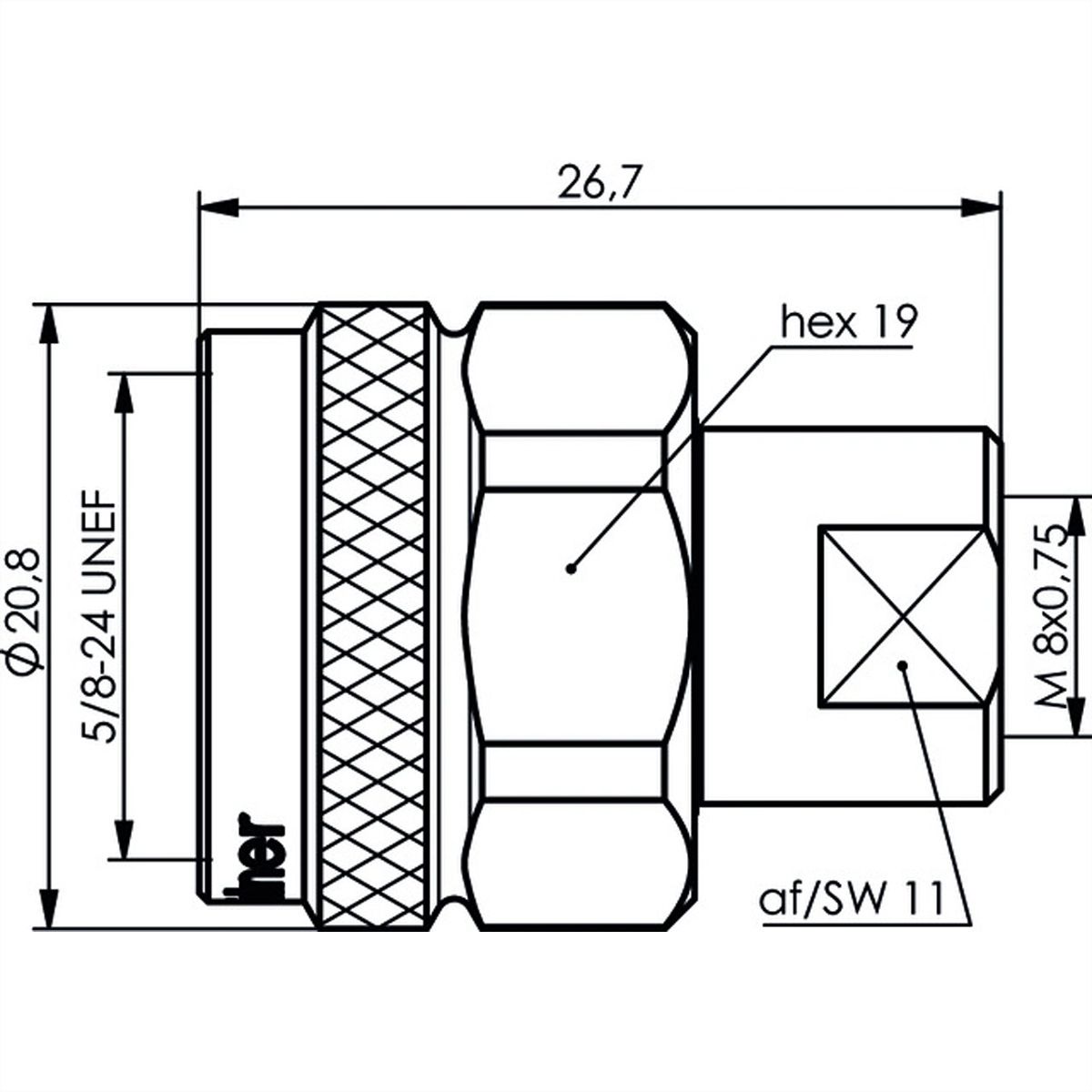 TELEGÄRTNER Adapter N-Stecker / FME-Stecker