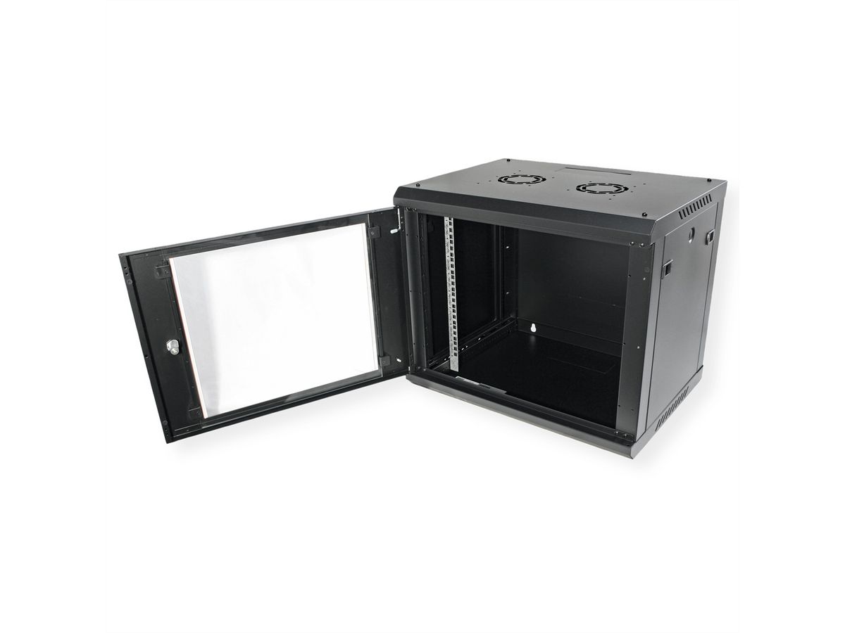 ROLINE 19-inch wandbehuizing Basic Plus 9U , 600x450 BxD zwart