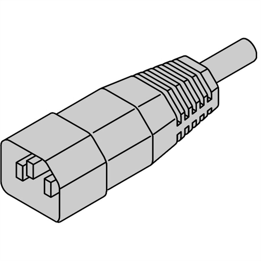 SCHROFF Netsnoer, IEC C14 naar C13, 0,5 m, zwart