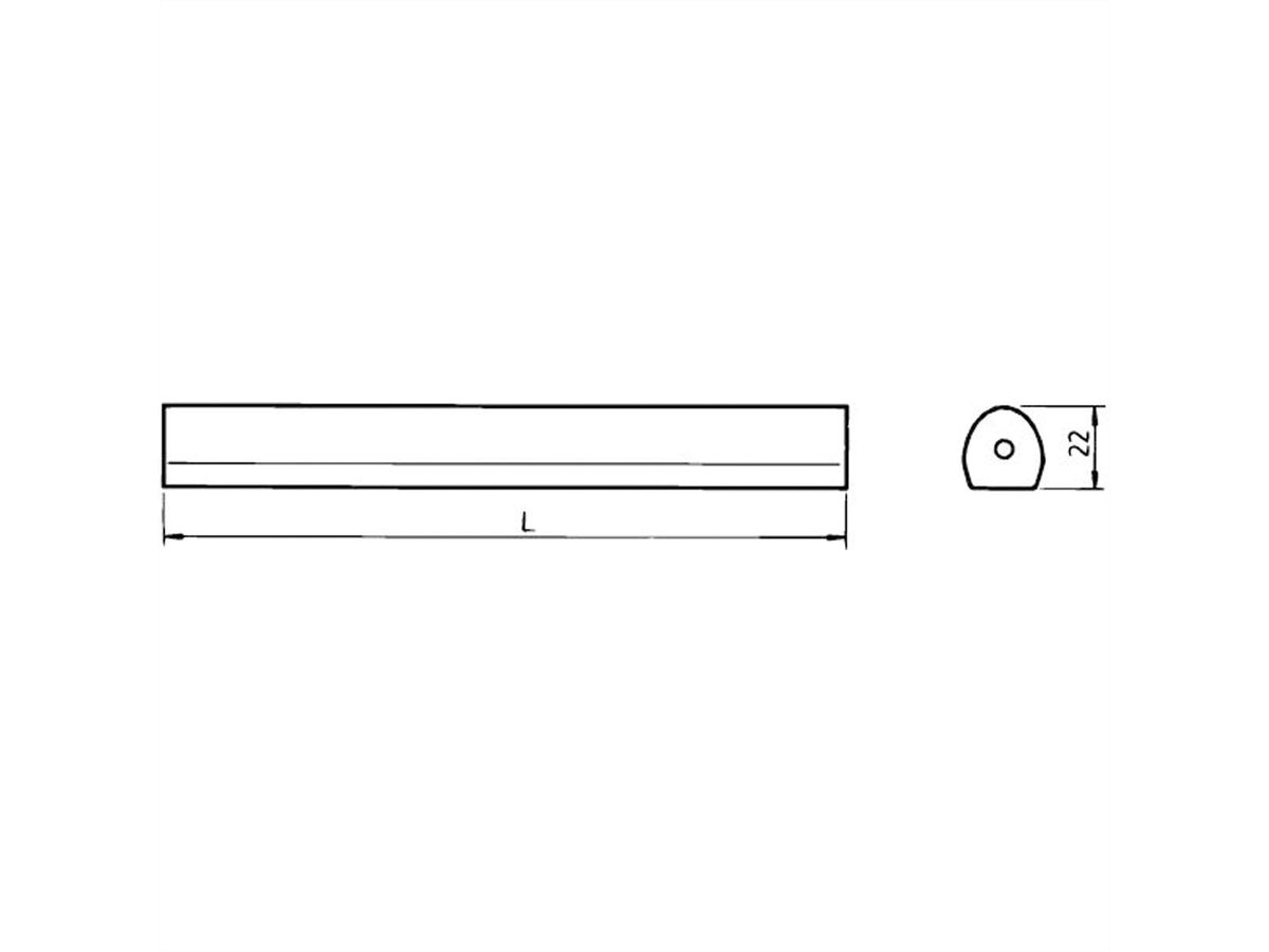 SCHROFF Tip-Up Handgreep Vervangingsbeugel, 1000 mm