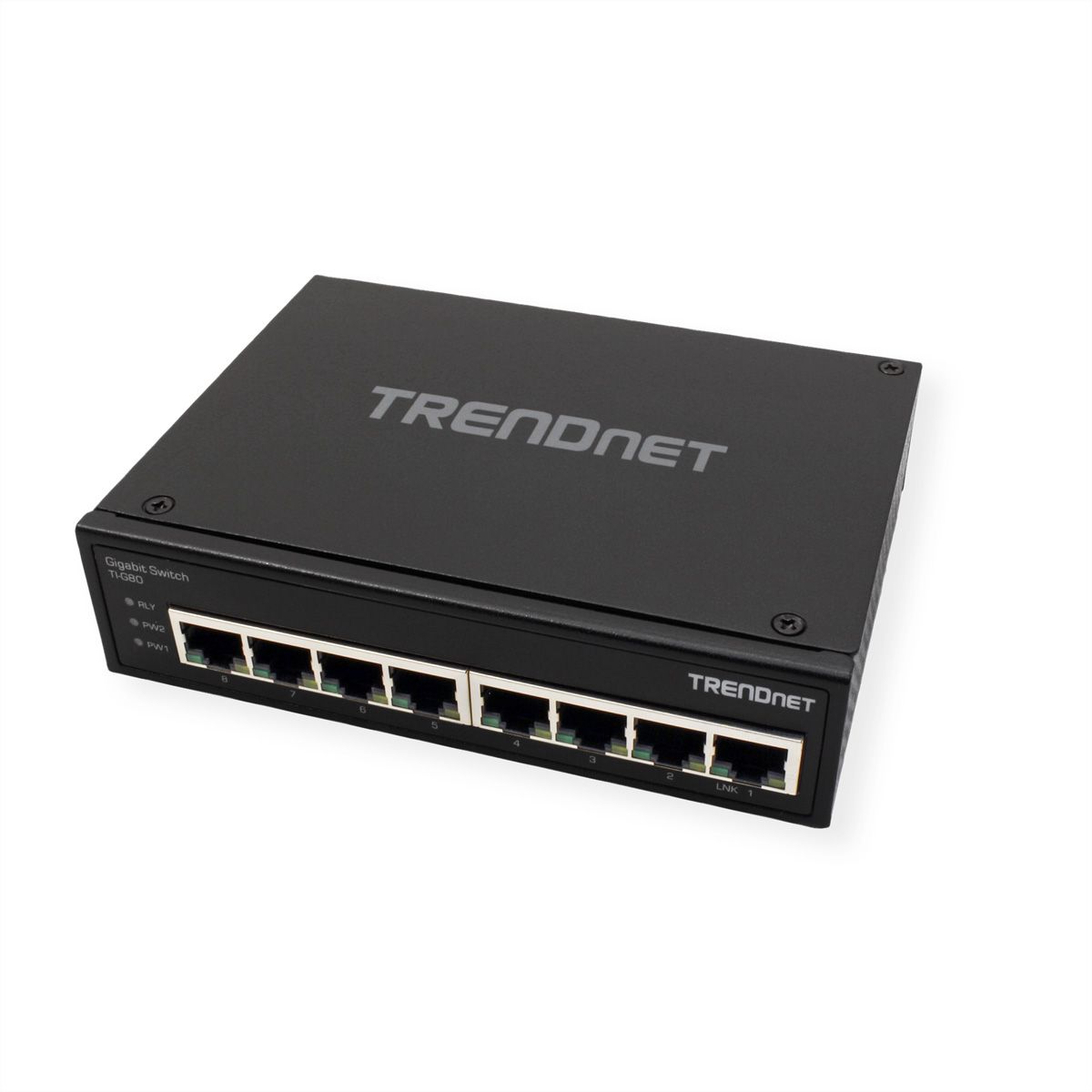 TRENDnet TI-G80 8-Port Hardened Industrial Gigabit Ethernet DIN-Rail Switch