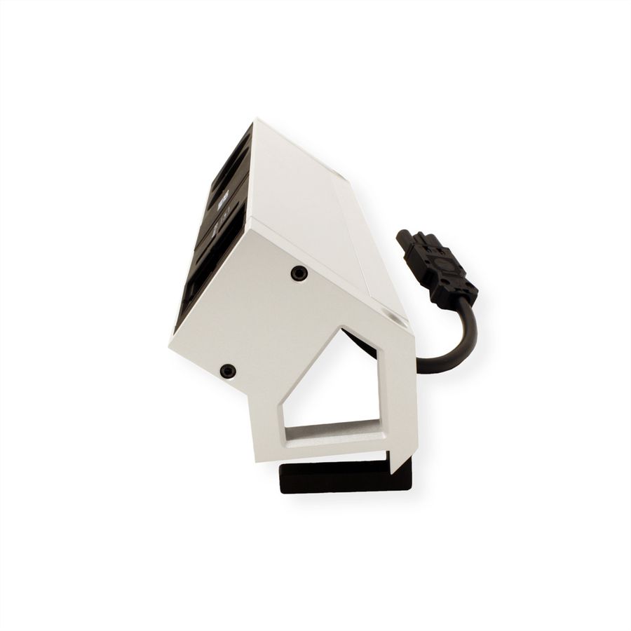 BACHMANN DESK2 2x earthing contact 1x USB charger 1x ABD GST18, white