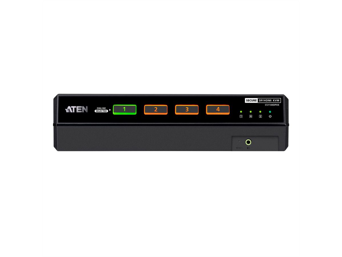 ATEN CS1144DPH4 4-Port USB 5K DP/HDMI Dual Bildschirm Universal Secure KVM Switch