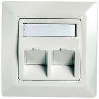 TELEGÄRTNER Inbouw Module houder, wit 2-voudig