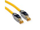 ROLINE S/FTP Patch Cord Cat.8 (Class I), solid, LSOH, yellow, 3 m