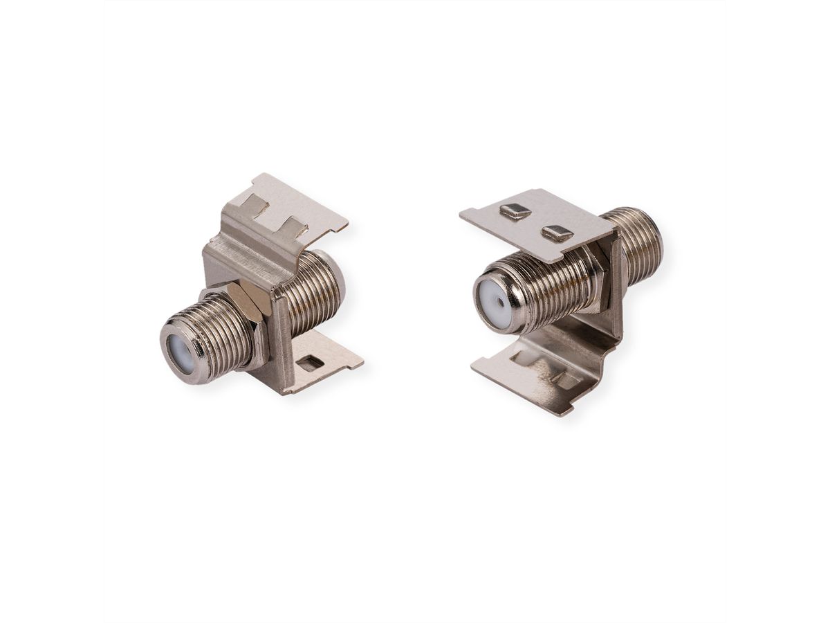ROLINE F-Type Keystone Coupler, Metal, Shielded