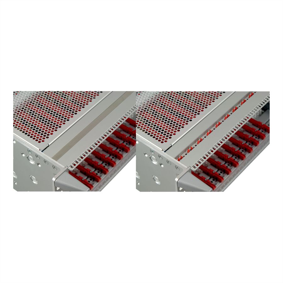 SCHROFF horizontale rail perforatie afdekstrip
