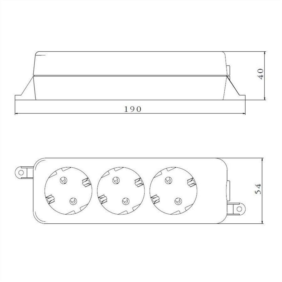 BACHMANN SELLY 3xCEE7/3 wit, 3x geaard contact, wit, 1,5 m