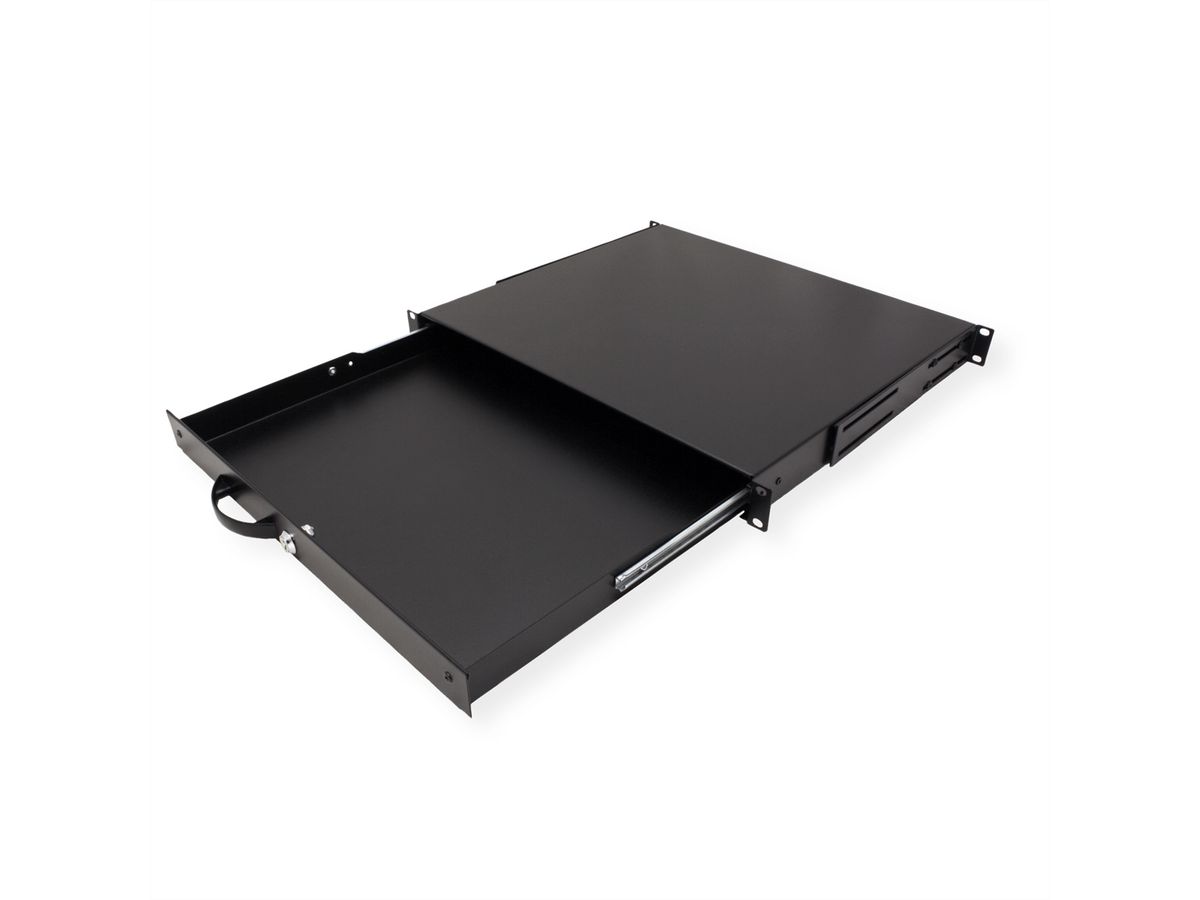 ROLINE 19-inch keyboard insert 1 U, 400 T lockable black