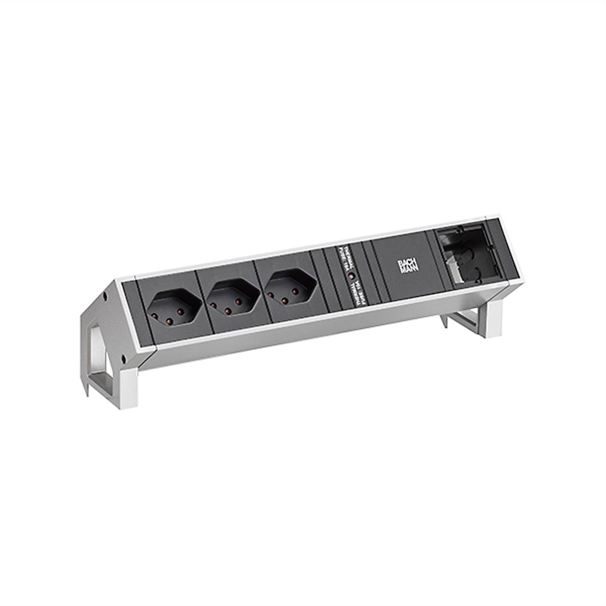 BACHMANN DESK2 3xCH T13 90° 1xCM, Stroom 0,2m GST18 Inox gelakt Zwitserland