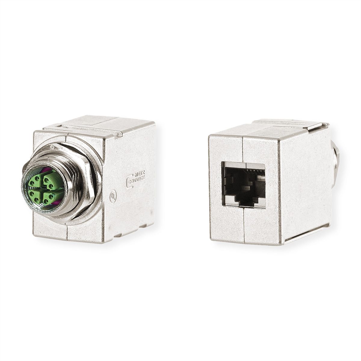 METZ CONNECT Doorvoer voor schakelkast, M12 met X-codering naar RJ45 - recht