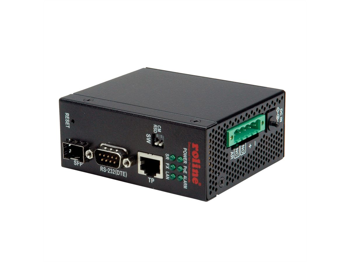 ROLINE Industrial Ethernet to Serial Media Converters (RS-232), 1x SFP