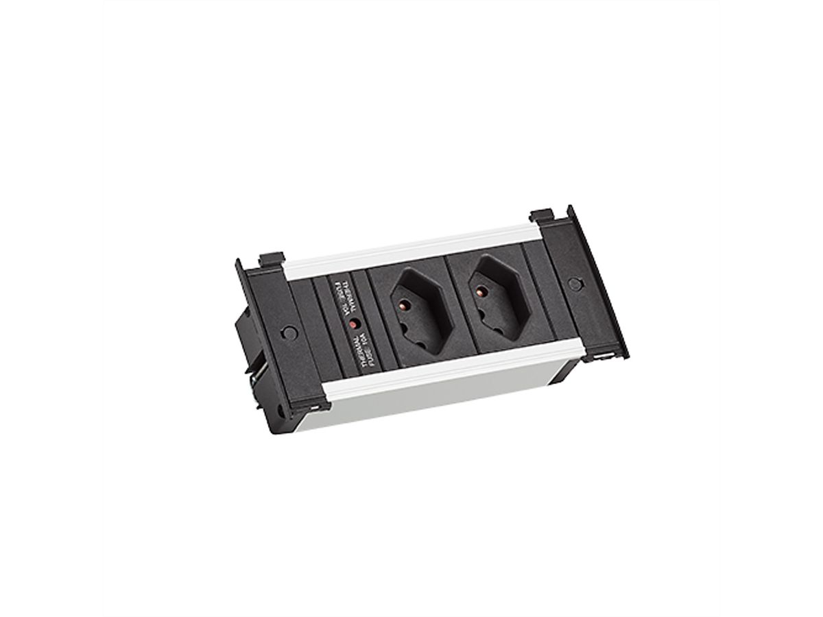 BACHMANN KAPSA XS 2xCH T13 zwart, Stroom 2,0m AEH CH T12 Zwitserland