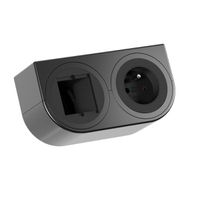 BACHMANN PIX HOLDER DOUBLE, 1x UTE 1x CM, ISV, schwarz, 0,2 m