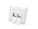 ROLINE Flush Mount Wall Oulet for Keystones, 2-port