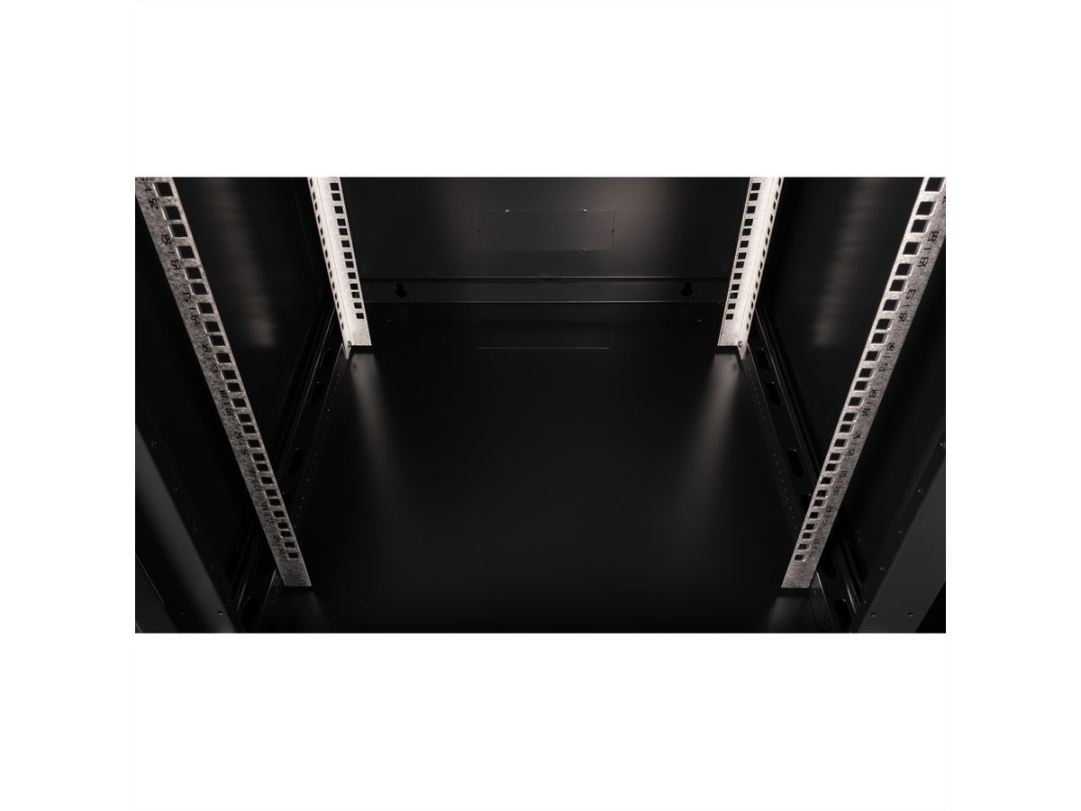 VALUE 19-Zoll Wandgehäuse 12HE, 600x600mm schwarz, Bausatz