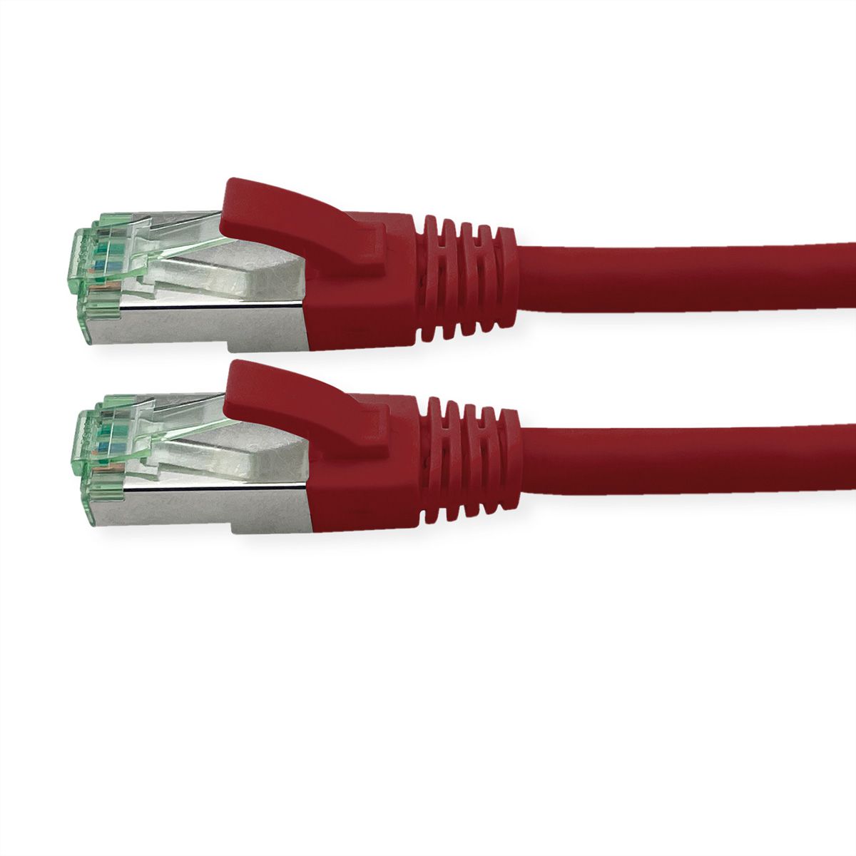 ROLINE RM Patchkabel Cat.6A S/FTP (PiMF), rood, 0,3 m