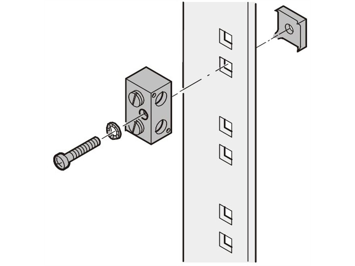 SCHROFF Grounding/Grounding Clamp