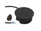 BACHMANN TWIST 2 1xUTE 1xUSB A/C 22W 2.0m AEH RAL9005 30GE round