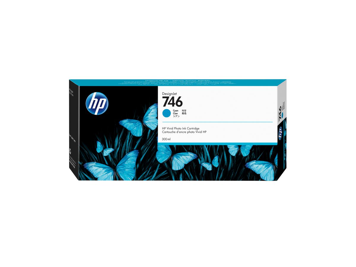 HP 746 300-ml Cyan DesignJet Ink Cartridge