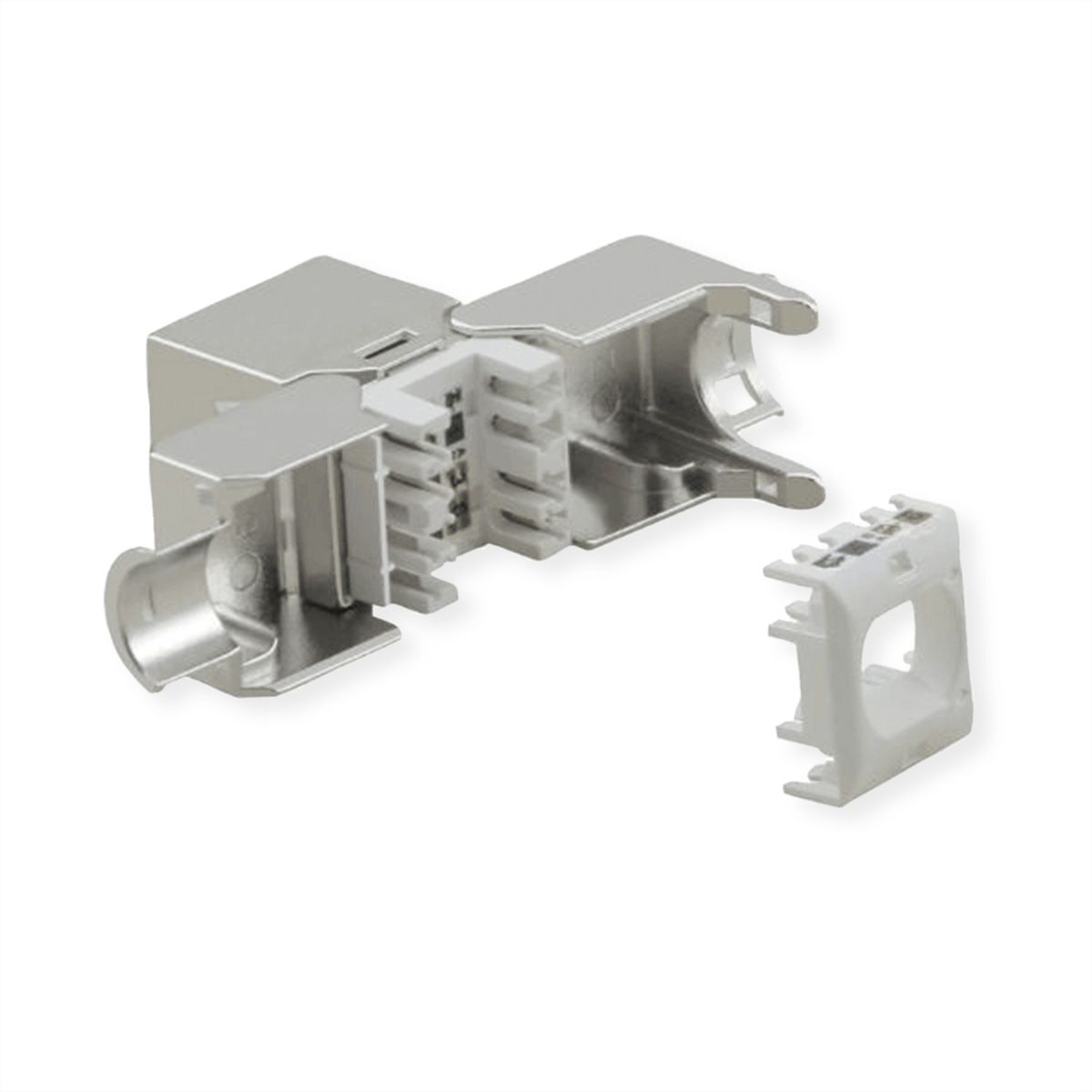 VALUE Cat.6A (klasse EA) Keystone, RJ-45, afgeschermd, zonder gereedschap, SLIM.
