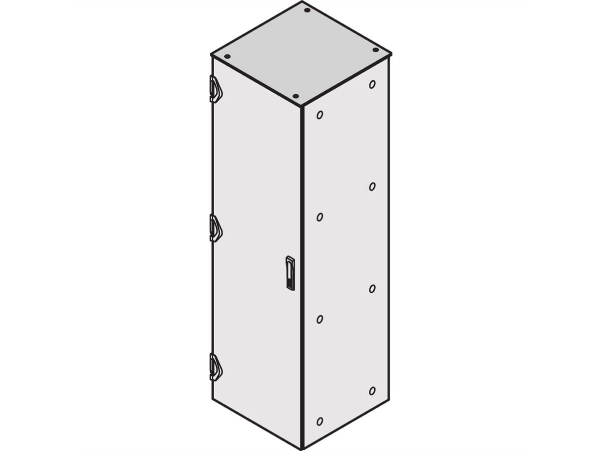SCHROFF Varistar EMC en IP 55 Afdekkap gesloten, RAL 7021, 600W 600D