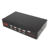ROLINE KVM Switch, 1 User - 4 PCs, DisplayPort, with USB Hub