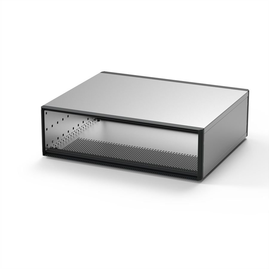 SCHROFF RatiopacPRO, Desktop Case, Retrofittable Shielding, Front Trim, 3 U, 84 HP, 255 mm