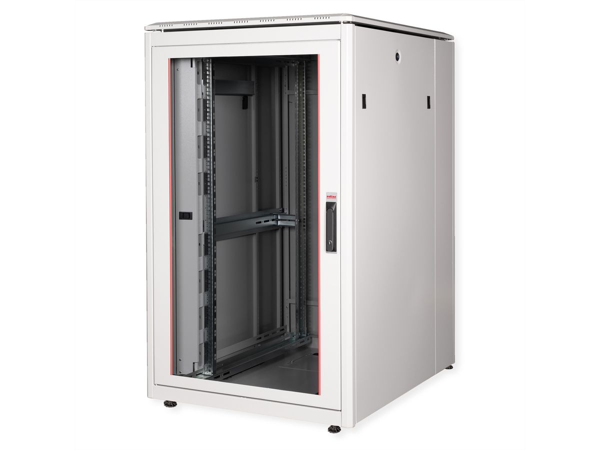 ROLINE 19-inch netwerkkast Pro 26 U, 800x1000 BxD Glazen deur grijs