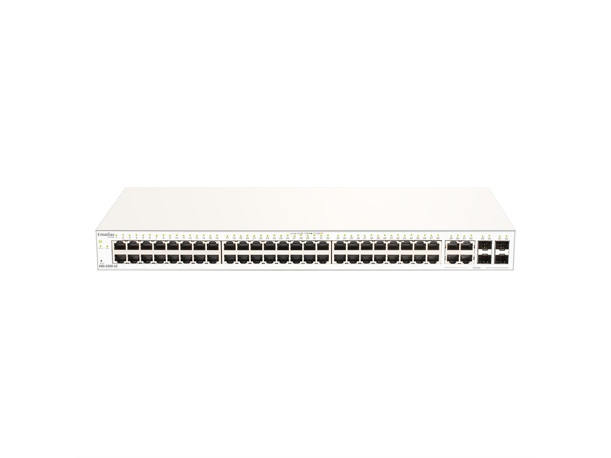 D-Link DBS-2000-52 Gigabit Switch 52-Poorts Nuclias Cloud Managed Layer2