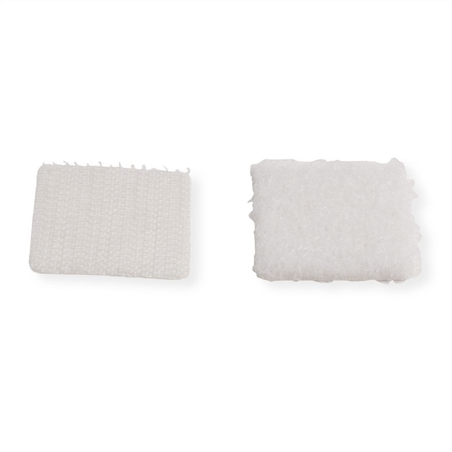 VELCRO® zelfklevende klittenband met haken en lussen 25 mm x 25 mm x 24 sets wit