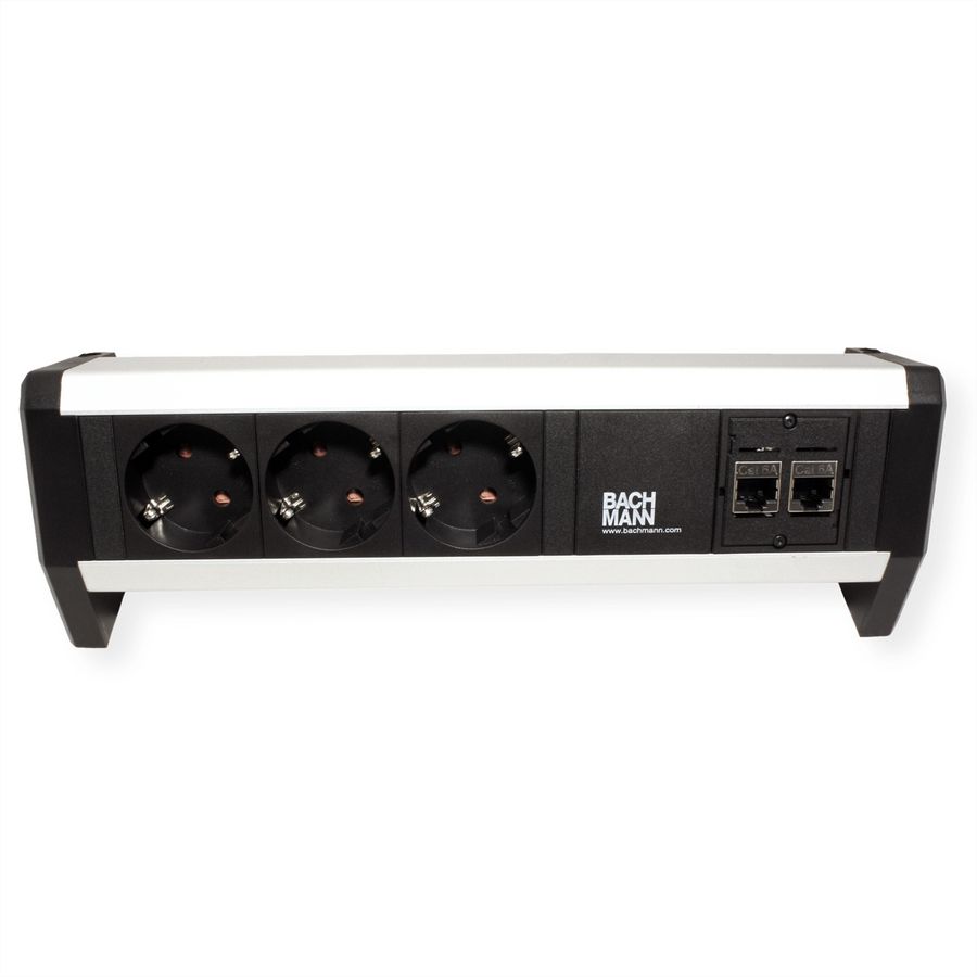BACHMANN DESK 3x geaard contact, 2x CAT6