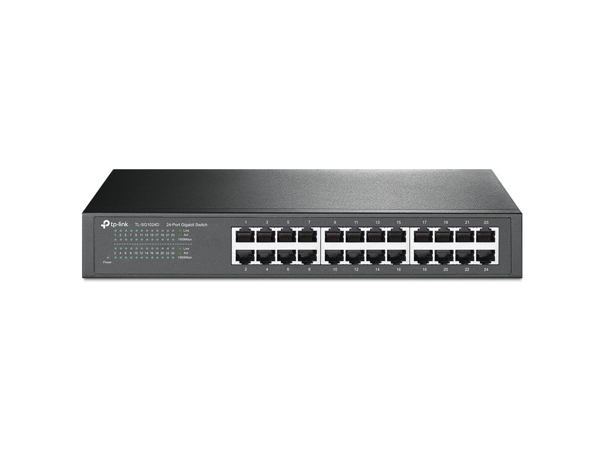 TP-Link TL-SG1024D netwerk-switch Unmanaged Gigabit Ethernet (10/100/1000) Grijs