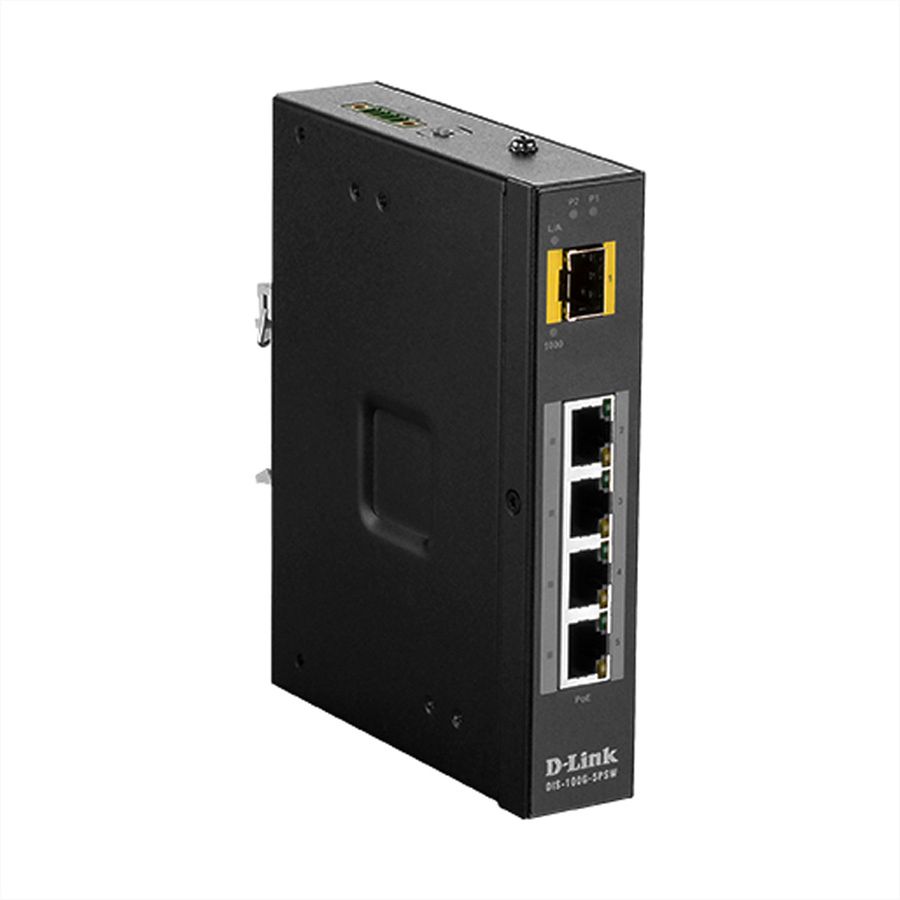 D-Link DIS-100G-5PSW 5-poorts SwitchLayer2 Gigabit PoE industrieel
