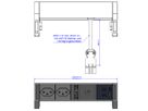 BACHMANN DESK2 2xCH 1xUSB A/C 22W, 0,2m GST18 RAL9010 Zwitserland