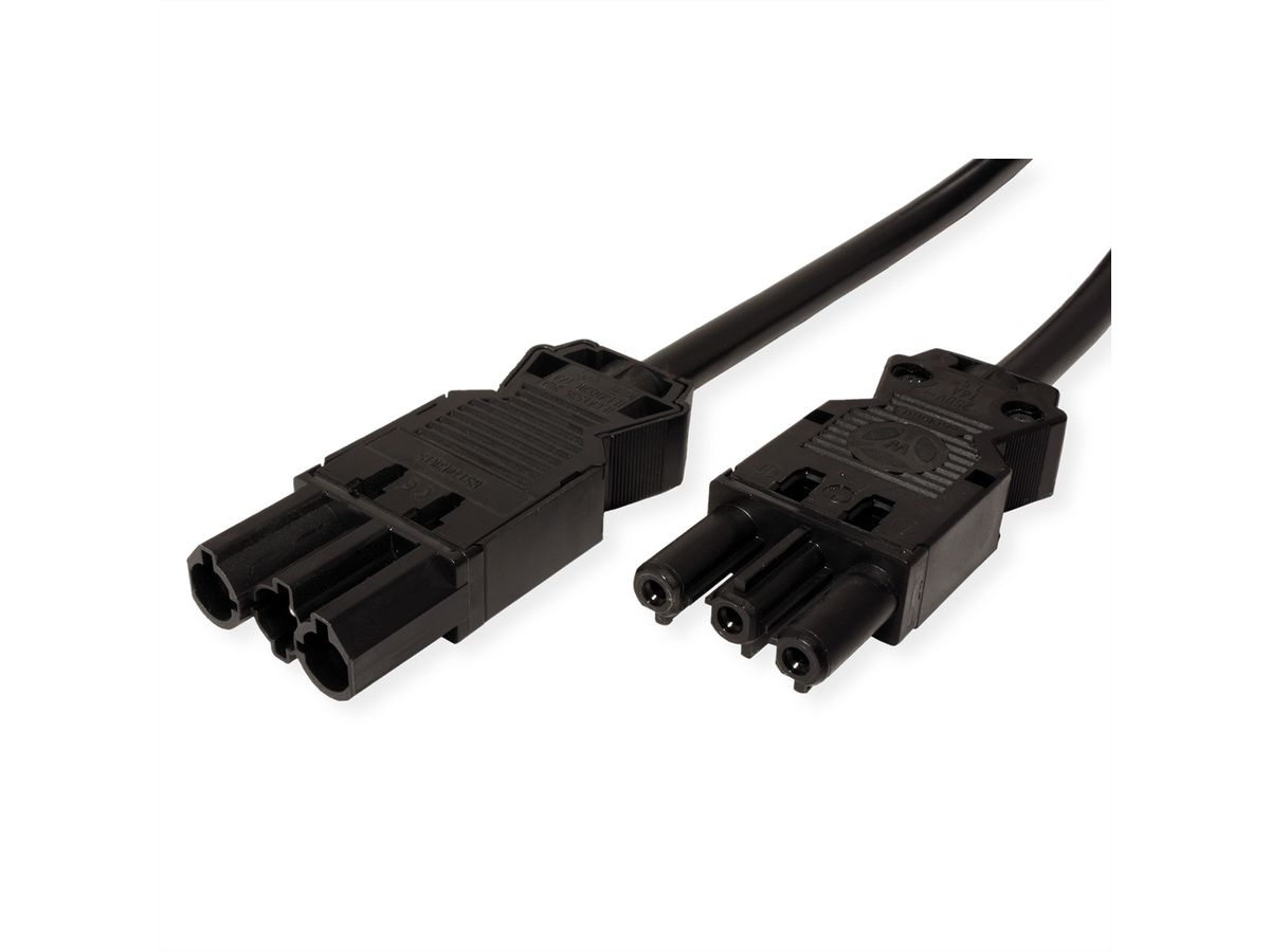 BACHMANN device extension GST18-3 plug/coupling, black, 3 m