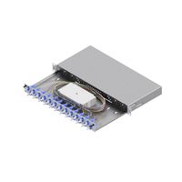 EasyLan glasvezel lasdoos Grade C 19-inch 1U, 24 poorten, 24x LC duplex, OS2