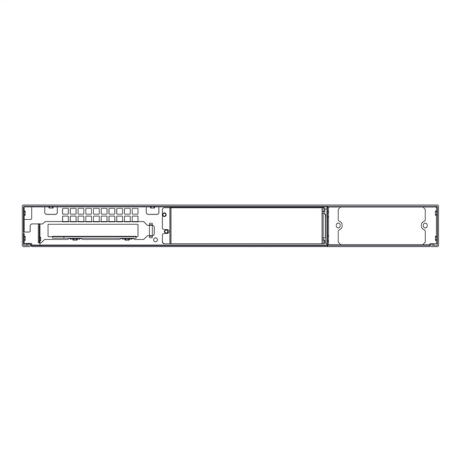 19" Server behuizing, 1UH, 1U-K-125L, zwart
