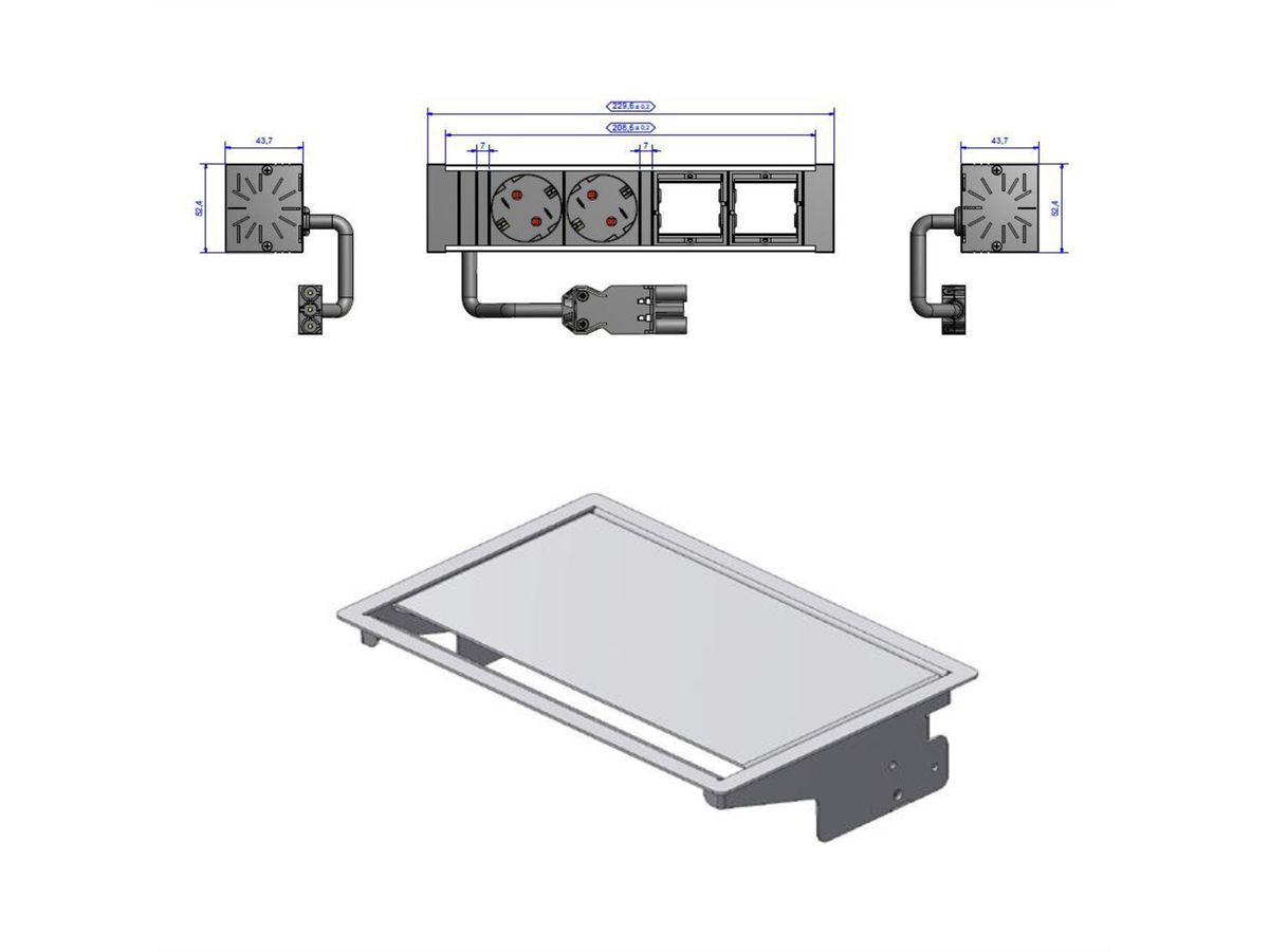 BACHMANN CONEO SET 2x earthing contact 2x ABD, silver