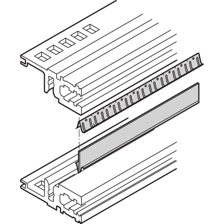 SCHROFF EMC afschermingsset, tussen horizontale rails, roestvrij staal, 20 pk
