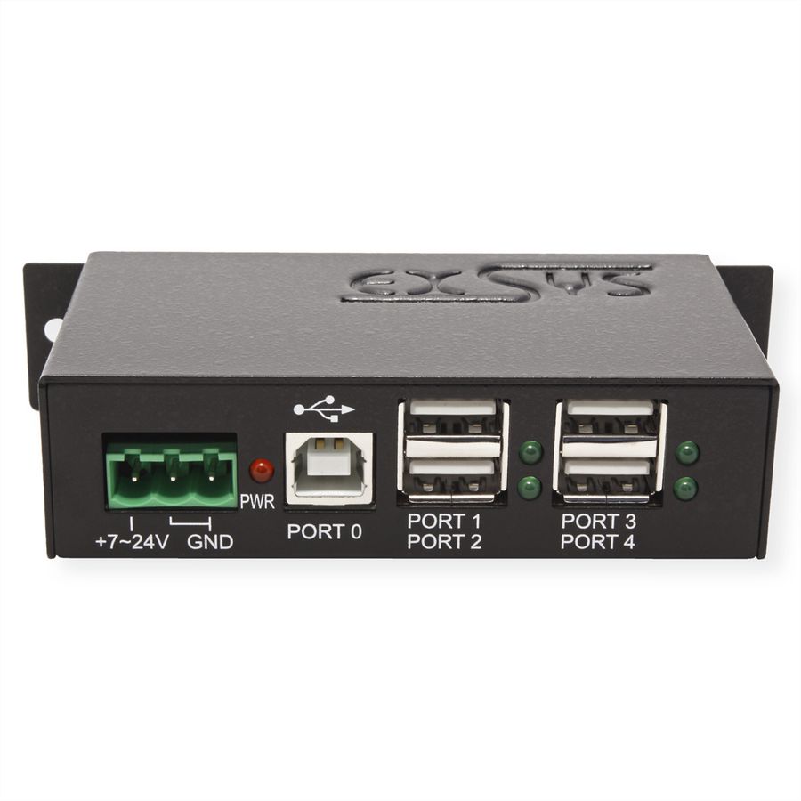 EXSYS EX-1163HMS 4-Port USB 2.0 Metal HUB, with 15KV Surge Protection
